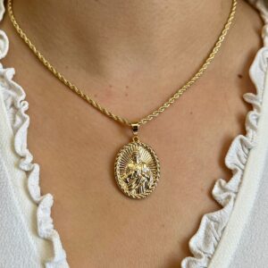 Colar Medalha Sagrado Coração